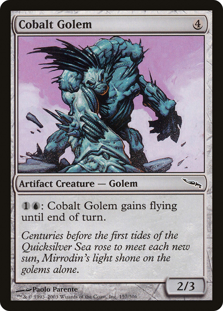 Image of Cobalt Golem (MRD-157) - Mirrodin Foil
