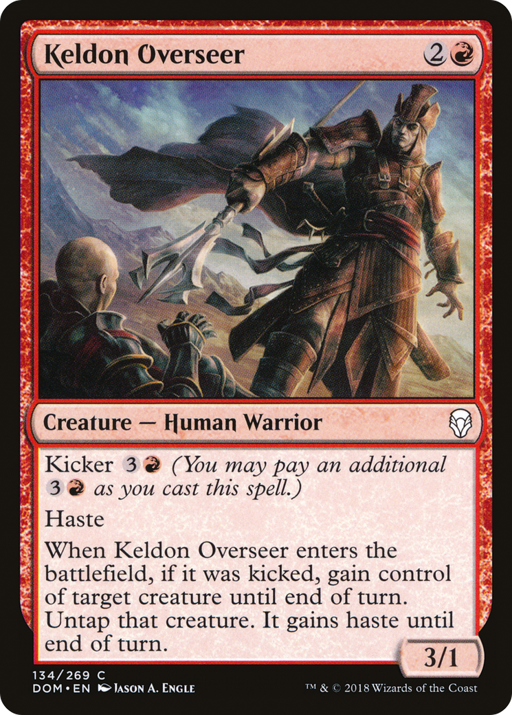 Image of Keldon Overseer (DOM-134) - Dominaria Foil
