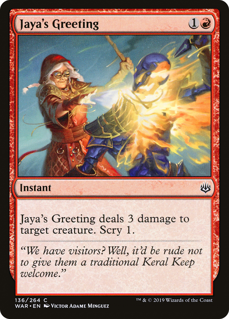 Image of Jaya's Greeting (WAR-136) - War of the Spark