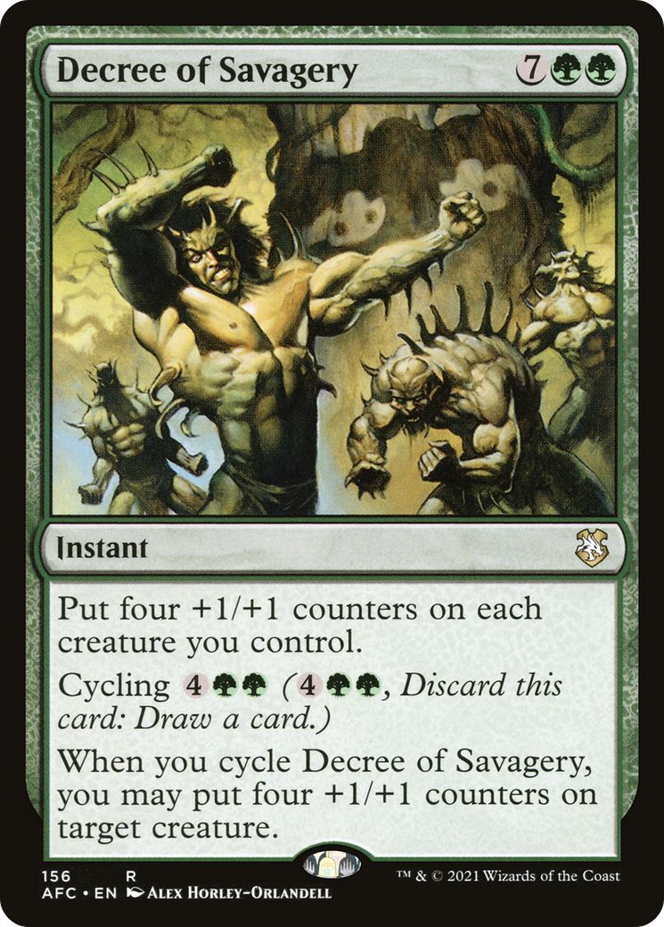 Image of Decree of Savagery (AFC-156) - Forgotten Realms Commander