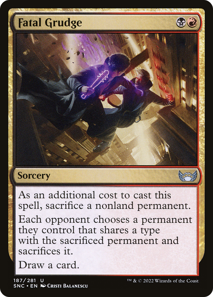 Image of Fatal Grudge (SNC-187) - Streets of New Capenna Foil