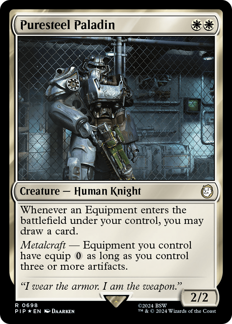 Image of Puresteel Paladin (Surge Foil) (PIP-698) - Fallout Foil