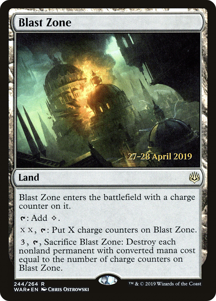 Image of Blast Zone (WAR) (PRE-244) - War of the Spark Promos Foil