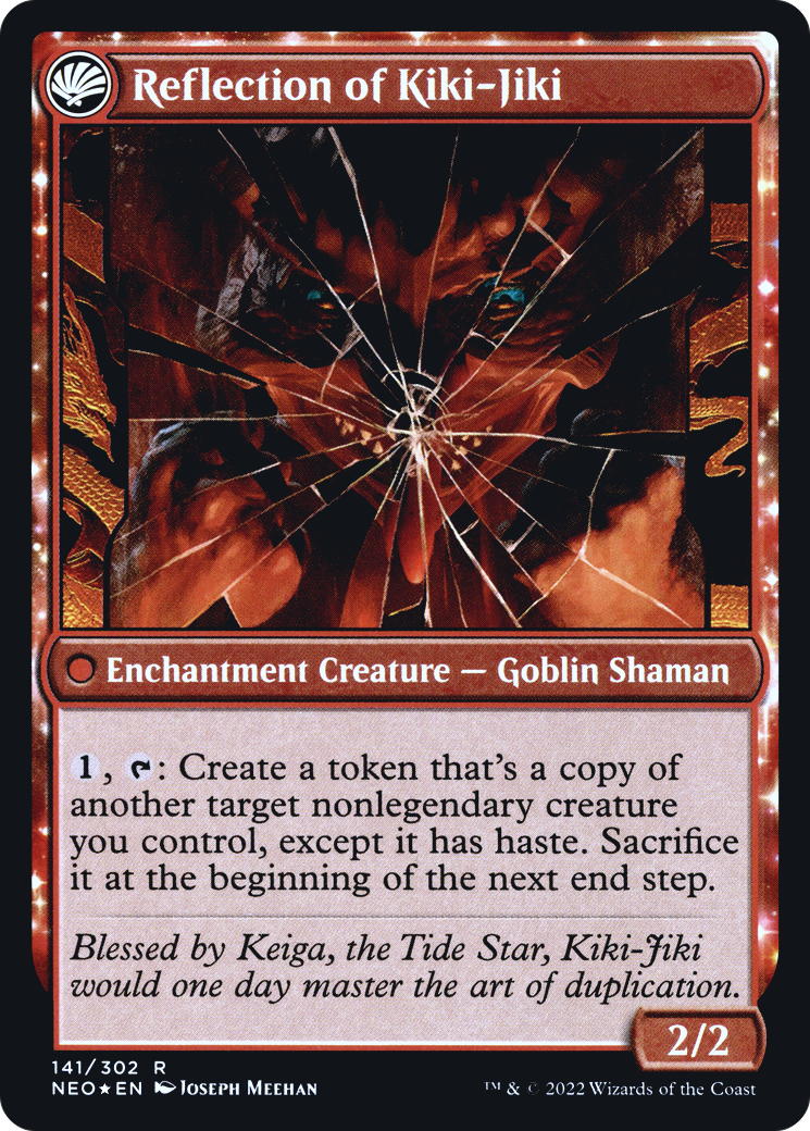 Image of Fable of the Mirror-Breaker (PRE-141) - Kamigawa: Neon Dynasty Promos: (fandfc, enchantment) Foil
