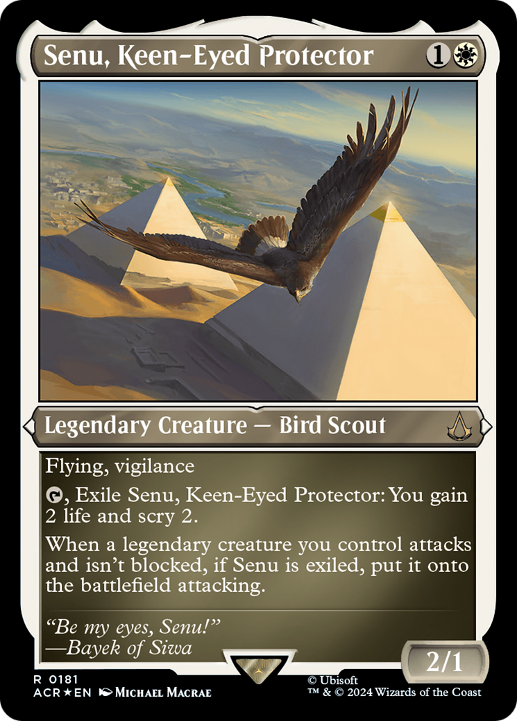 Image of Senu, Keen-Eyed Protector (ACR-181) - Assassin's Creed Etched Foil