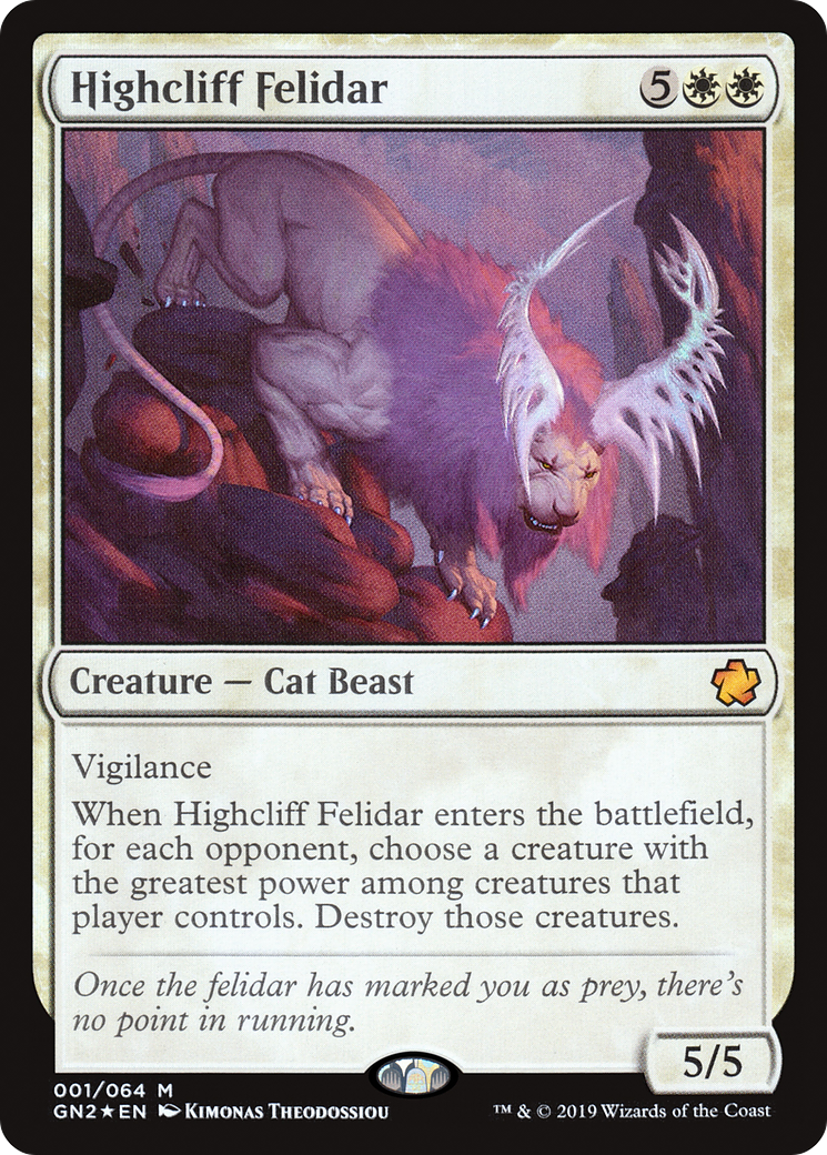 Image of Highcliff Felidar (GN2-001) - Game Night 2019 Foil