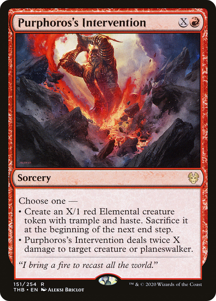 Image of Purphoros's Intervention (THB-151) - Theros Beyond Death