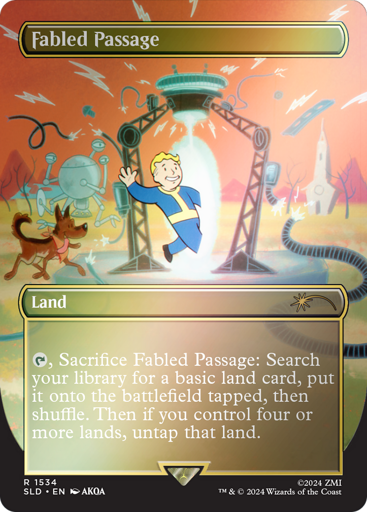 Image of Fabled Passage (1534) (Rainbow Foil) (SLD-1534★) - Secret Lair Drop (Borderless) Foil
