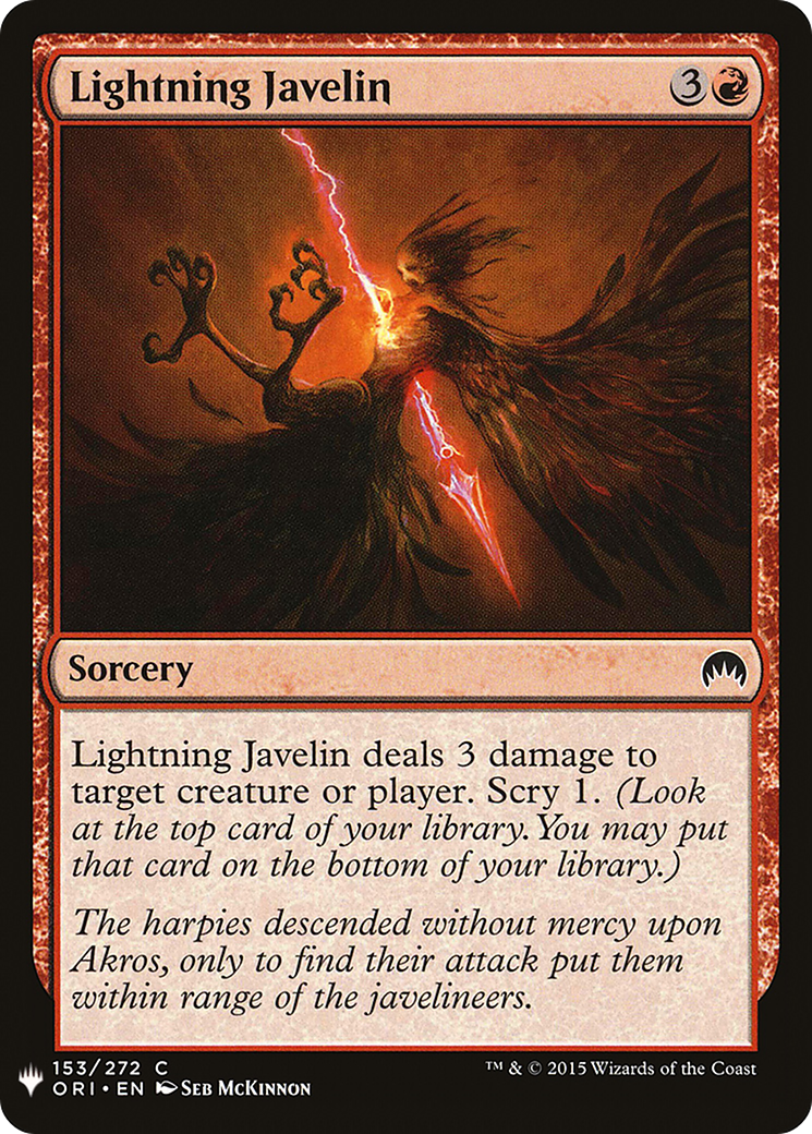 Image of Lightning Javelin (LIST-ORI-153) - The List
