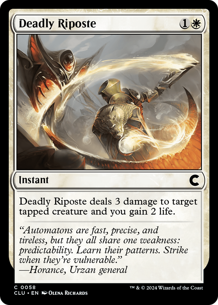 Image of Deadly Riposte (CLU-058) - Ravnica: Clue Edition