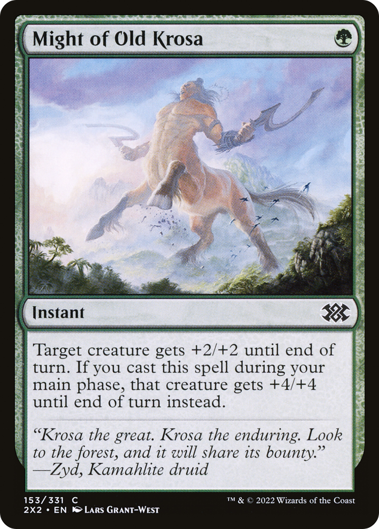 Image of Might of Old Krosa (2X2-153) - Double Masters 2022 Foil