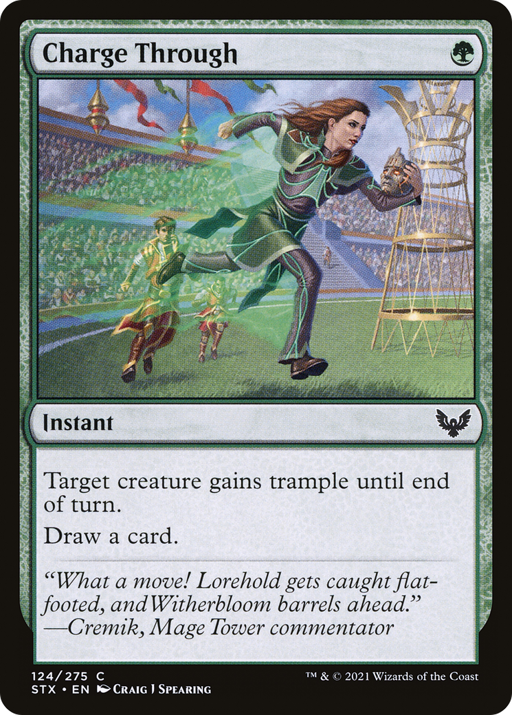 Image of Charge Through (STX-124) - Strixhaven: School of Mages Foil