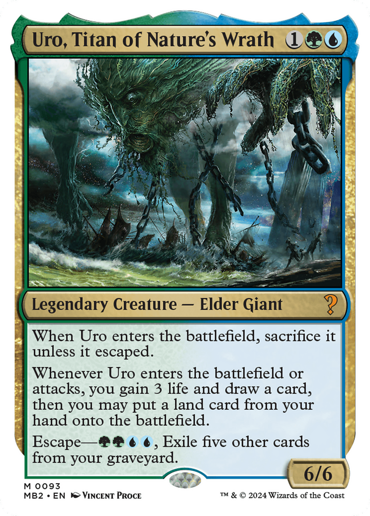 Image of Uro, Titan of Nature's Wrath (White Border) (MB2-093) - Mystery Booster 2