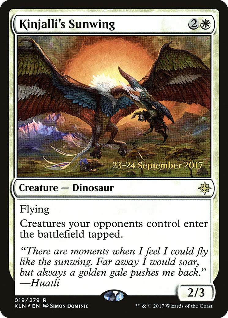 Image of Kinjalli's Sunwing (PRE-019) - Ixalan Promos Foil