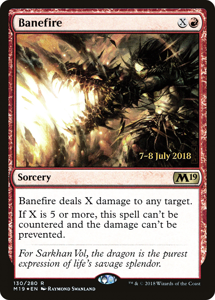 Image of Banefire (PRE-130) - Core Set 2019 Promos Foil
