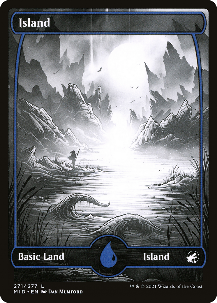 Image of Island (271) (MID-271) - Innistrad: Midnight Hunt: (Full Art, Showcase) Foil