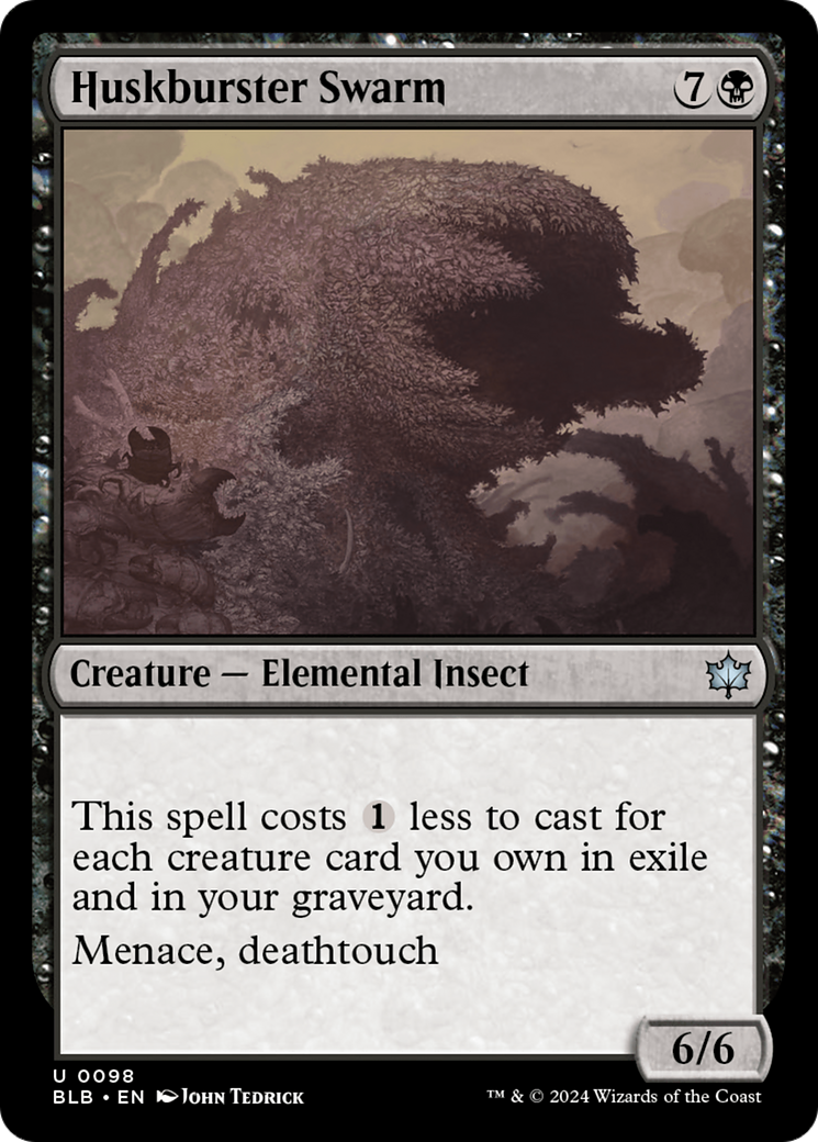 Image of Huskburster Swarm (BLB-098) - Bloomburrow Foil