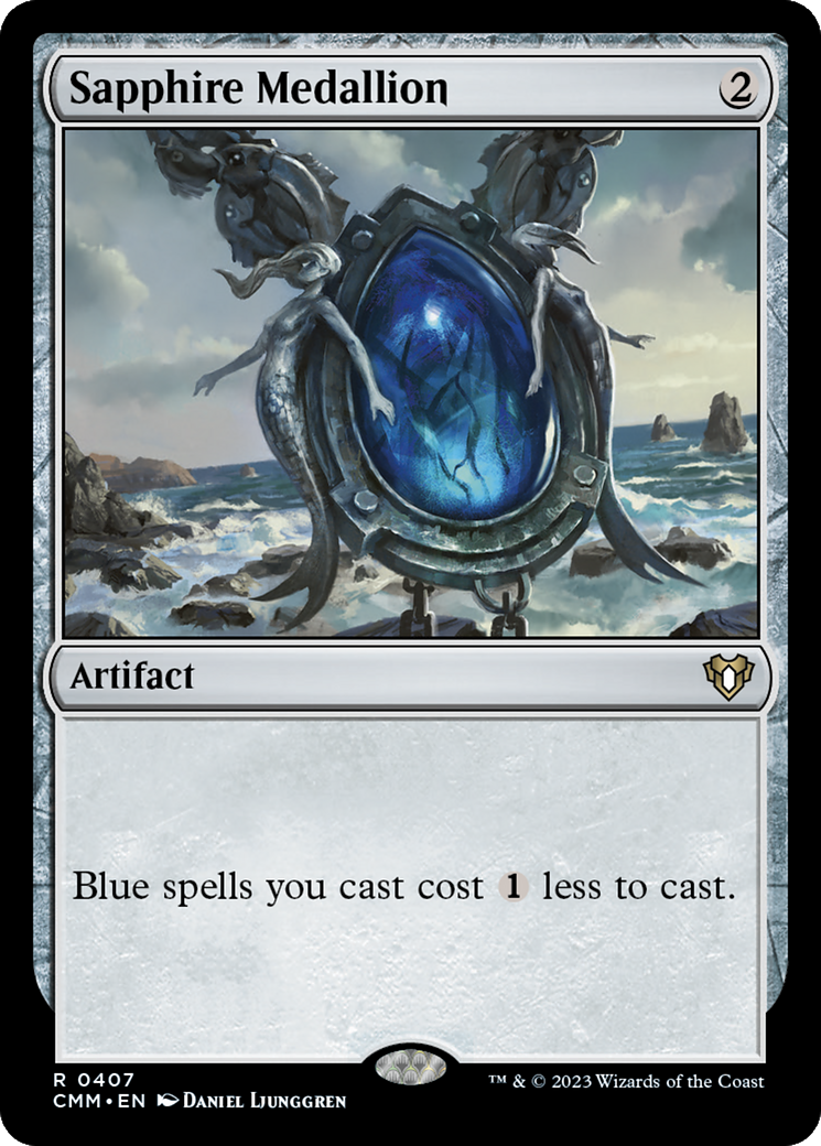 Image of Sapphire Medallion (CMM-407) - Commander Masters