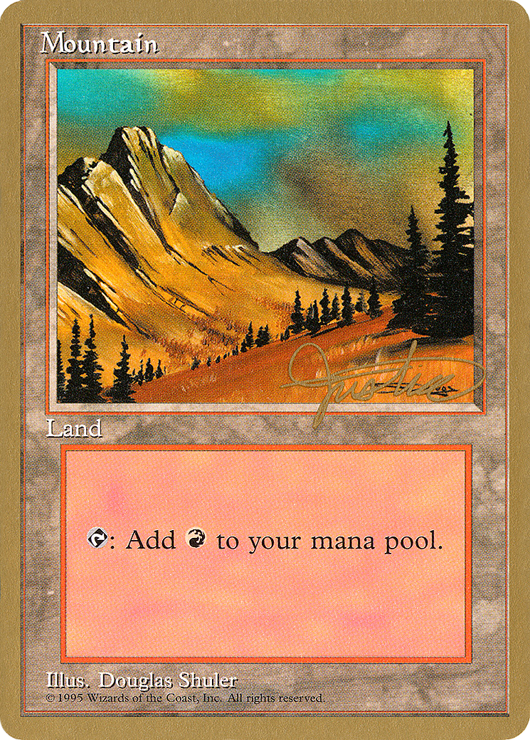 Image of Mountain (C) - 1996 Mark Justice (4ED) (WCD-) - Pro Tour Collector Set