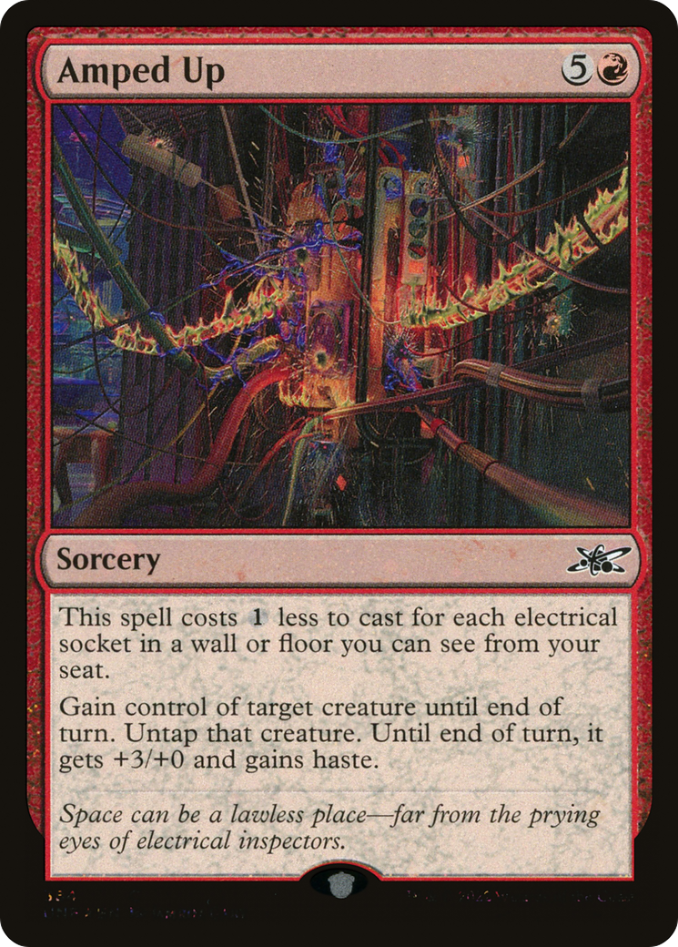 Image of Amped Up (Galaxy Foil) (UNF-384) - Unfinity Foil