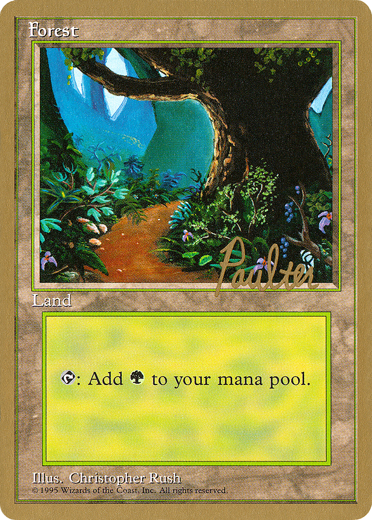 Image of Forest (A) - 1996 Preston Poulter (4ED) (WCD-) - Pro Tour Collector Set