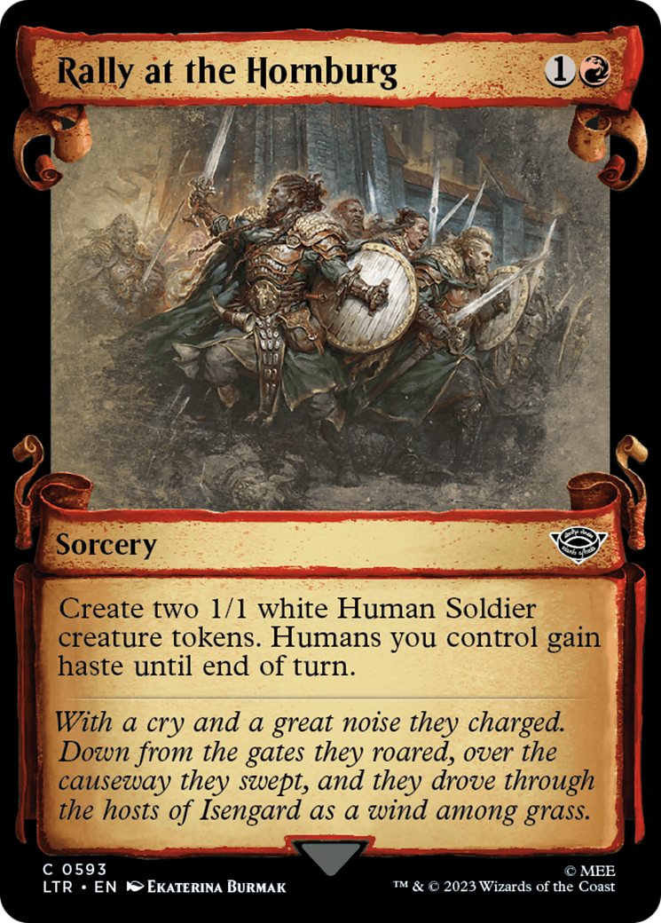 Image of Rally at the Hornburg (Showcase Scrolls) (LTR-593) - The Lord of the Rings: Tales of Middle-earth: (Showcase)