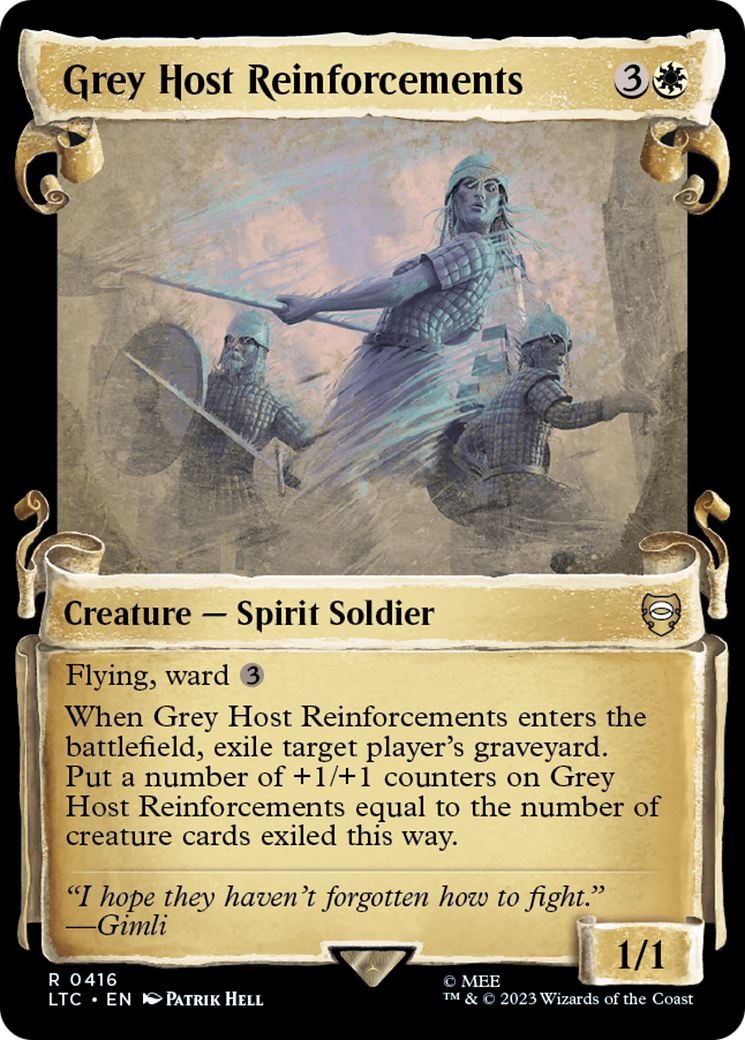 Image of Grey Host Reinforcements (Showcase Scrolls) (LTC-416) - Tales of Middle-earth Commander: (Showcase)
