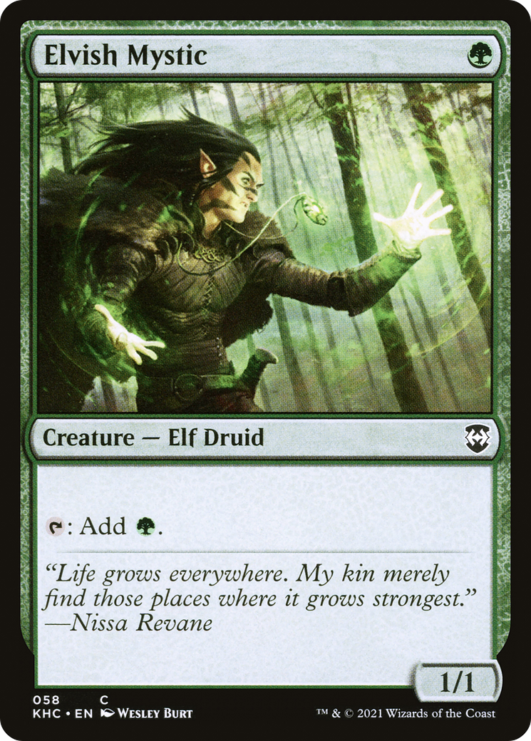 Image of Elvish Mystic (KHC-058) - Kaldheim Commander