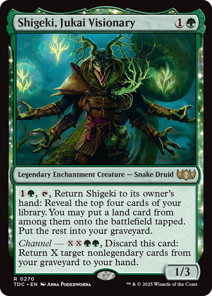 Image of Shigeki, Jukai Visionary (TDC-270) - Commander: Tarkir: Dragonstorm: (enchantment)