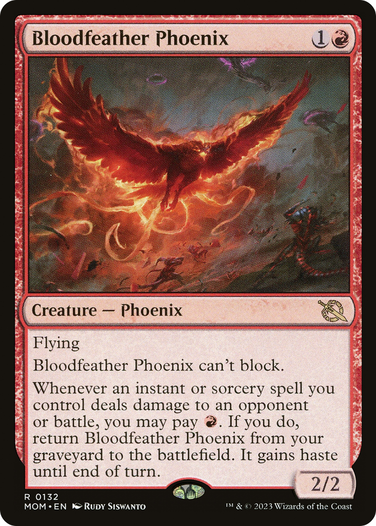 Image of Bloodfeather Phoenix (MOM-132) - March of the Machine Foil