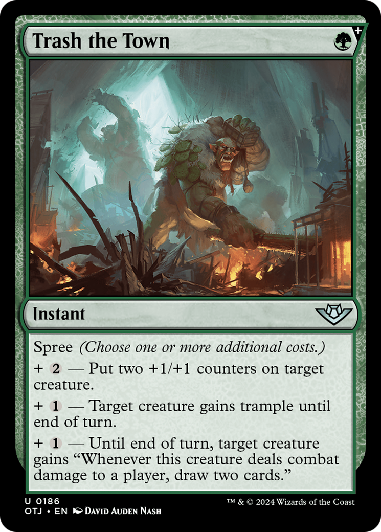 Image of Trash the Town (OTJ-186) - Outlaws of Thunder Junction: (spree) Foil