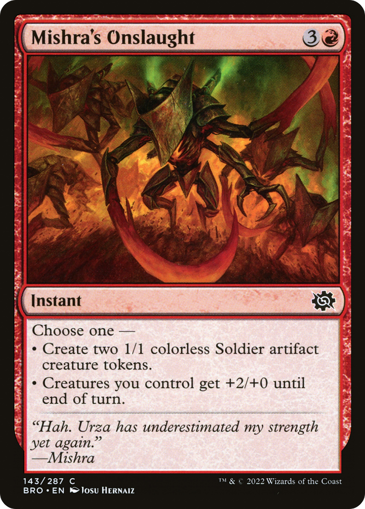 Image of Mishra's Onslaught (BRO-143) - The Brothers' War Foil