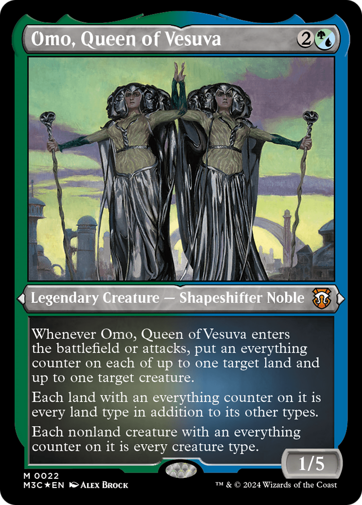 Image of Omo, Queen of Vesuva (M3C-022) - Modern Horizons 3 Commander Etched Foil