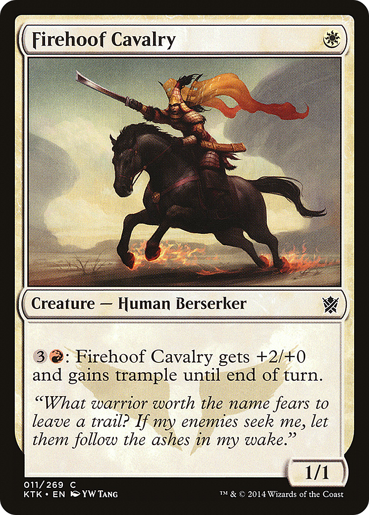 Image of Firehoof Cavalry (KTK-011) - Khans of Tarkir Foil