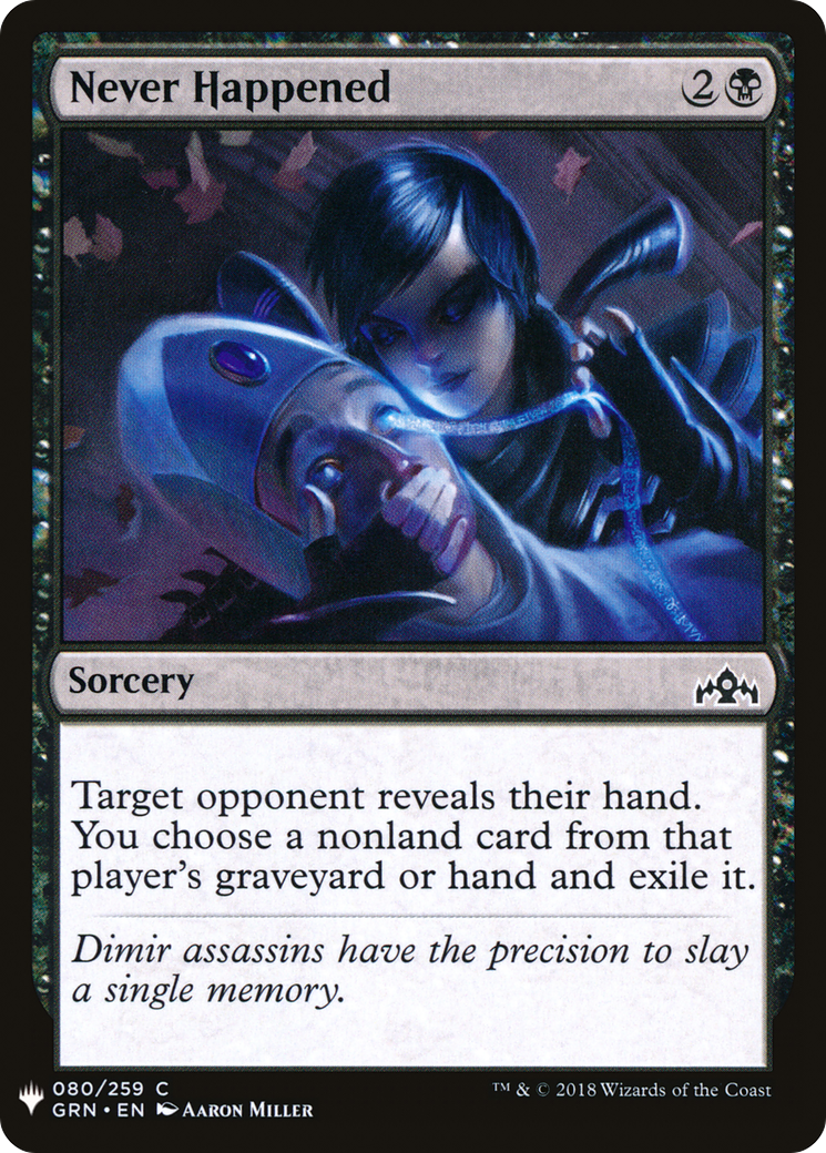 Image of Never Happened (LIST-GRN-80) - The List