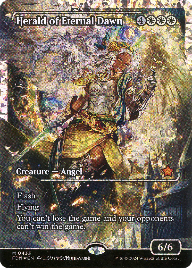 Image of Herald of Eternal Dawn (Showcase) (Fracture Foil) (FDN-433) - Foundations: (Showcase) Foil