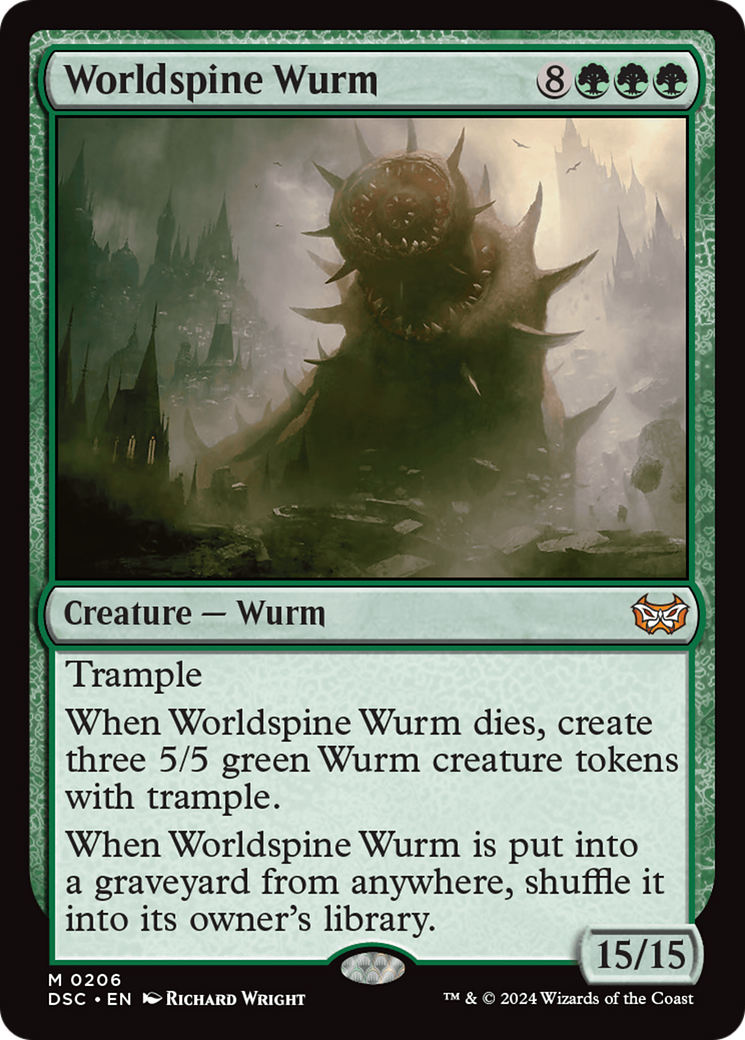Image of Worldspine Wurm (DSC-206) - Duskmourn: House of Horror Commander