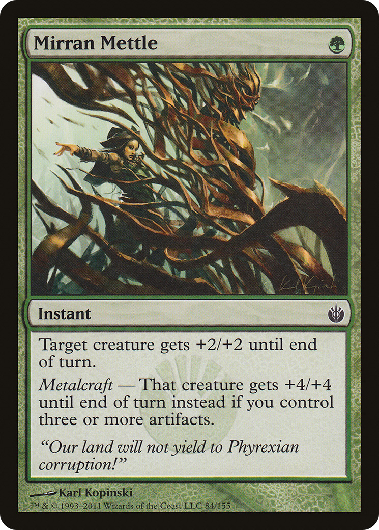 Image of Mirran Mettle (MBS-084) - Mirrodin Besieged Foil