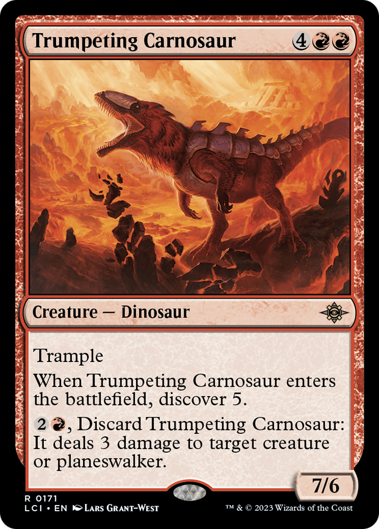 Image of Trumpeting Carnosaur (LCI-171) - The Lost Caverns of Ixalan Foil