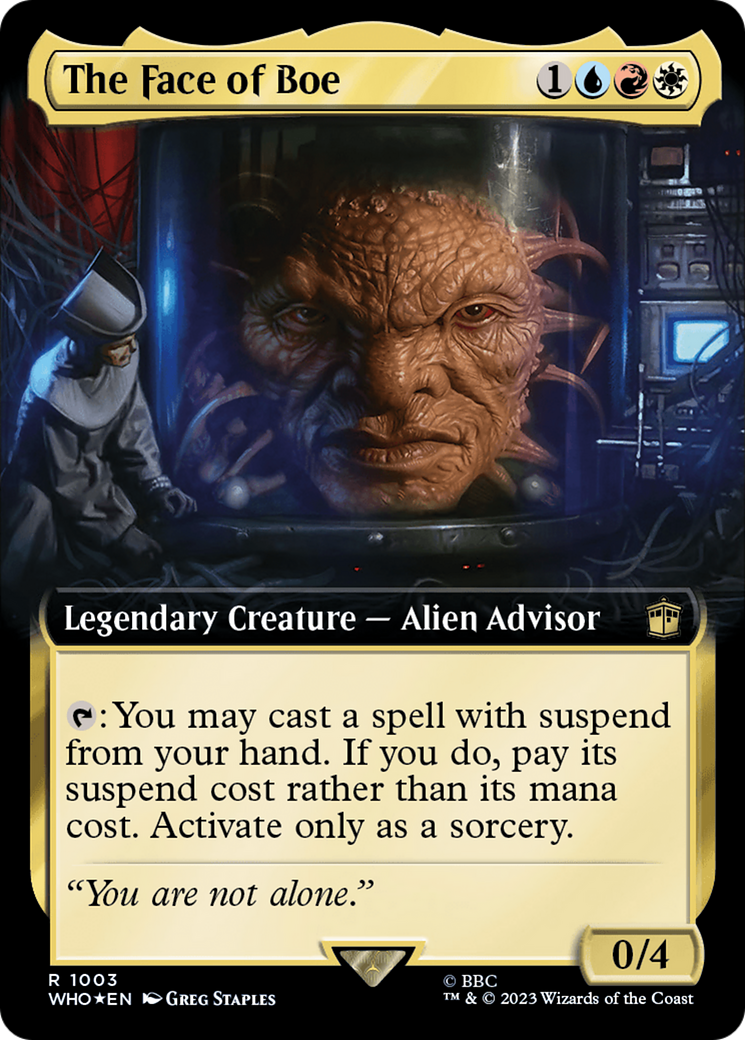 Image of The Face of Boe (Extended Art) (Surge Foil) (WHO-1003) - Doctor Who: (Extended Art) Foil