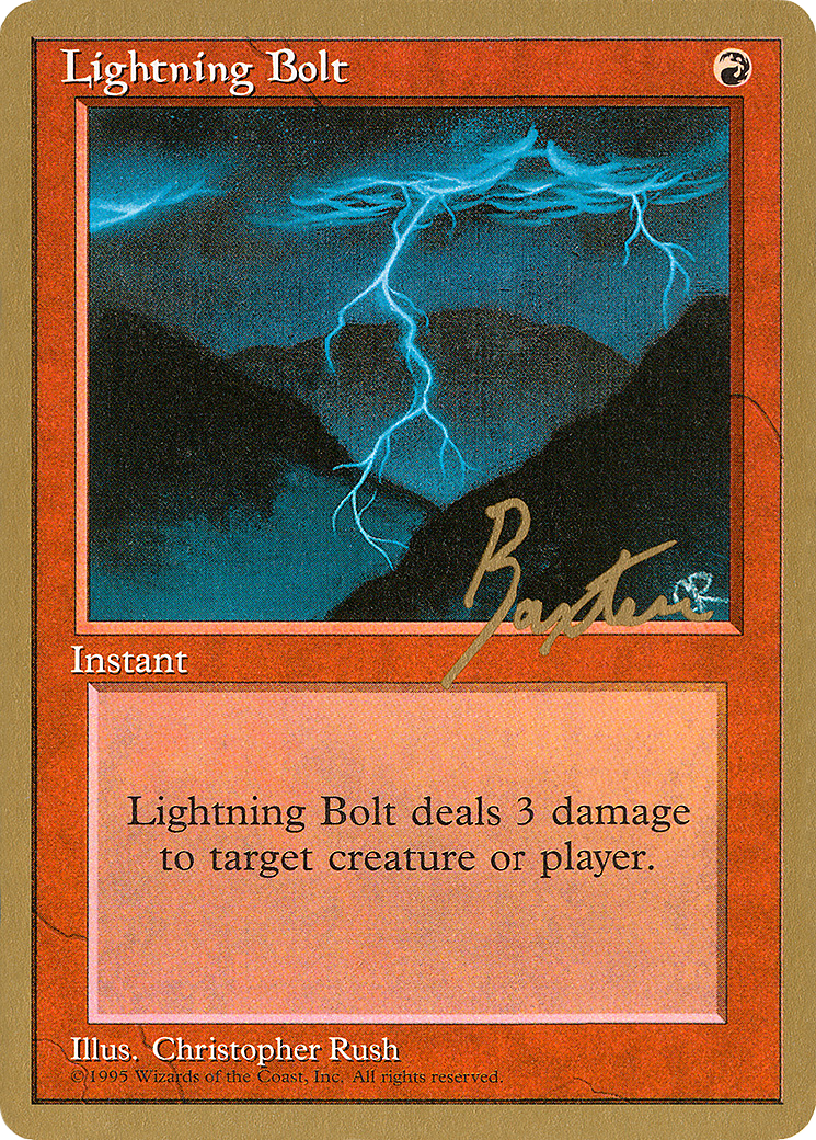Image of Lightning Bolt - 1996 George Baxter (4ED) (WCD-) - Pro Tour Collector Set