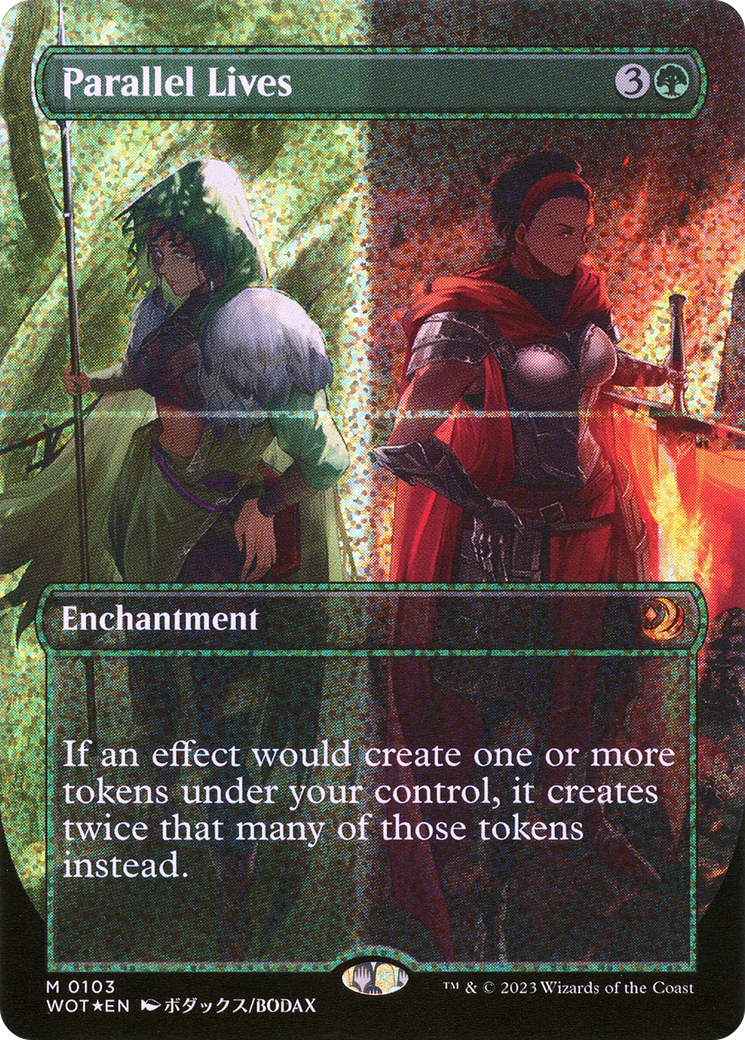 Image of Parallel Lives (Anime Borderless) (Confetti Foil) (WOT-103) - Wilds of Eldraine: Enchanting Tales (Borderless) Foil