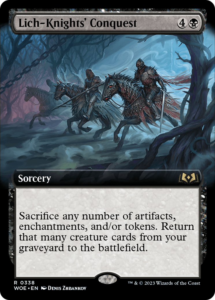 Image of Lich-Knights' Conquest (Extended Art) (WOE-338) - Wilds of Eldraine: (Extended Art) Foil