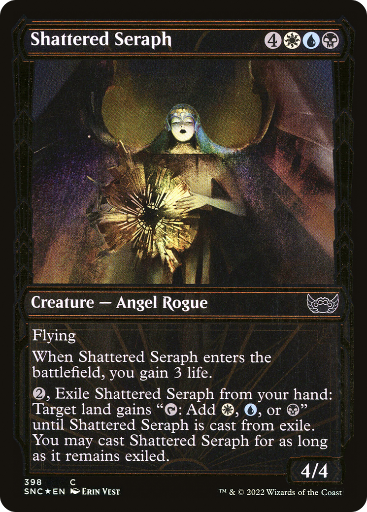 Image of Shattered Seraph (Gilded Foil) (SNC-398) - Streets of New Capenna: (Showcase) Foil