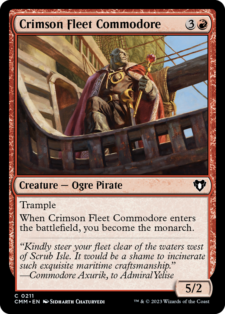 Image of Crimson Fleet Commodore (CMM-211) - Commander Masters Foil