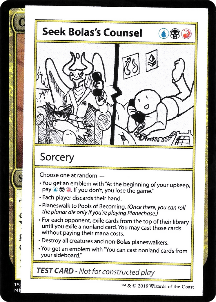 Image of Seek Bolas's Counsel (No PW Symbol) (CMB1-) - Mystery Booster Playtest Cards 2021