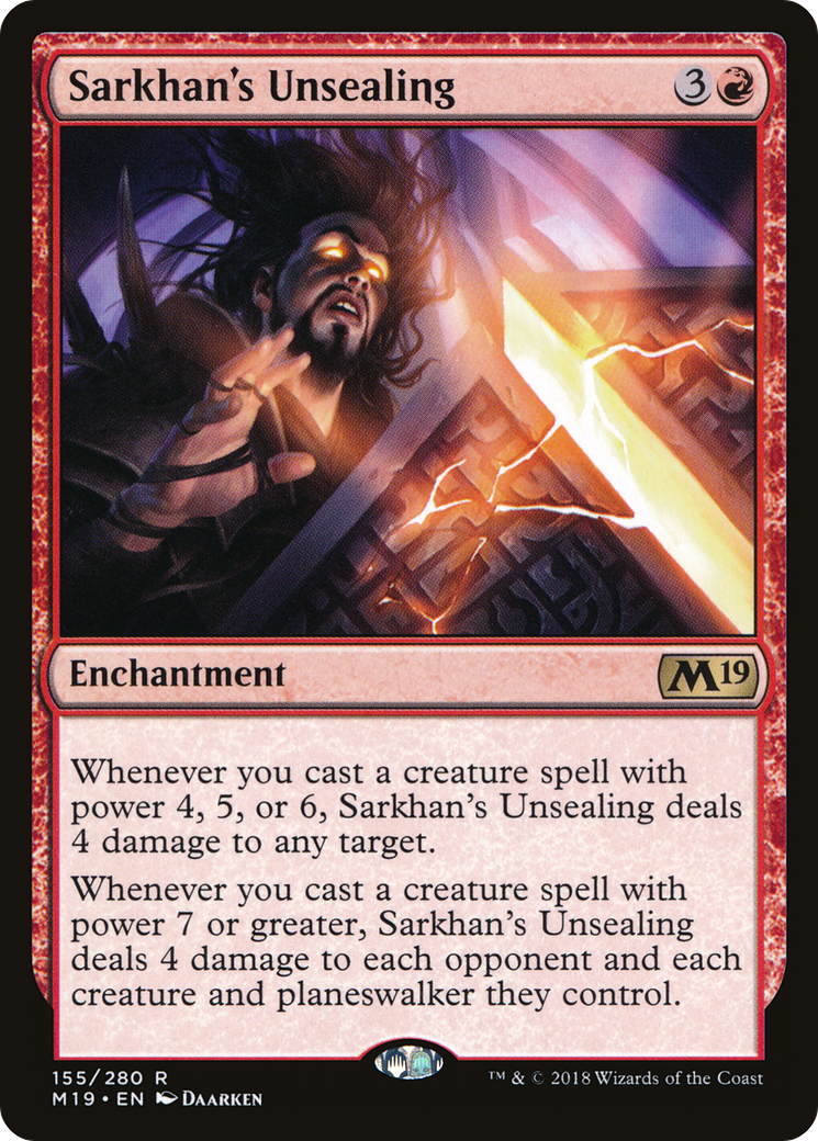 Image of Sarkhan's Unsealing (M19-155) - Core Set 2019 Foil