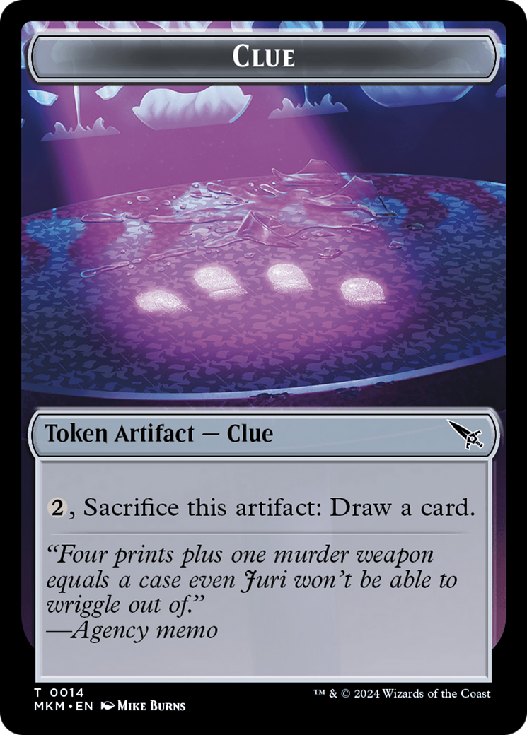 Image of Clue (TMKM-014) - Murders at Karlov Manor Tokens Foil