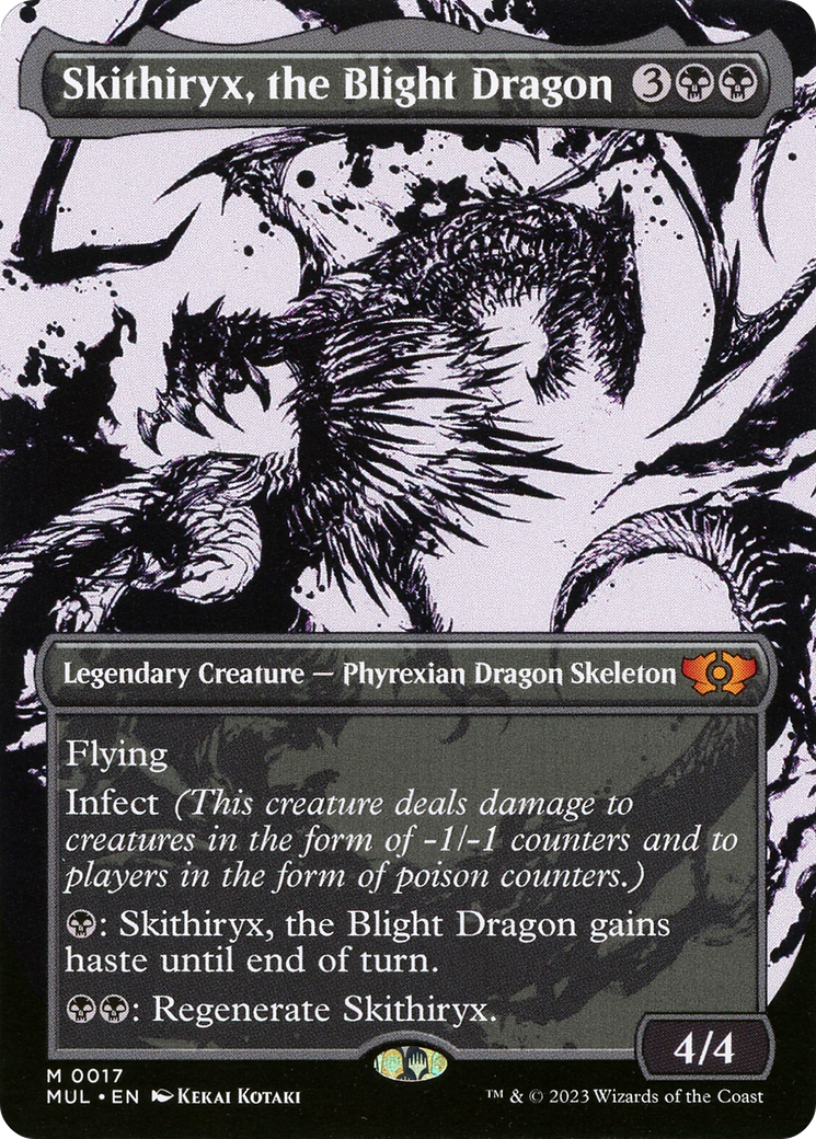 Image of Skithiryx, the Blight Dragon (MUL-017) - Multiverse Legends: (Showcase) (Borderless)
