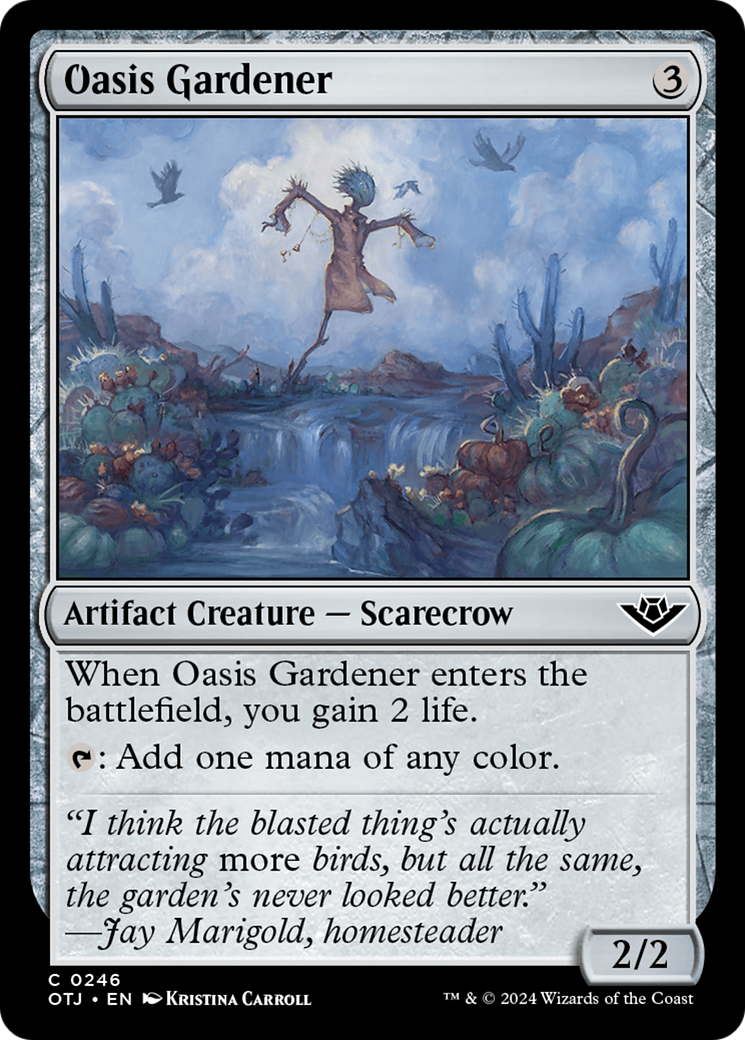 Image of Oasis Gardener (OTJ-246) - Outlaws of Thunder Junction Foil